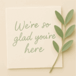 A hand written note from Twinkle Ink greeting you to this space of self-care and creativity.