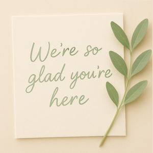 A hand written note from Twinkle Ink greeting you to this space of self-care and creativity.